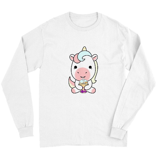 Unicorn Pet Drinking Bubble Tea Long Sleeves