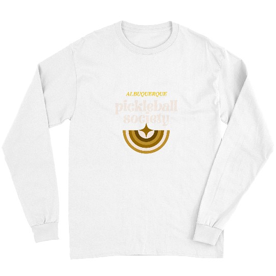 Sport Pickleball vintages Albuquerque Pickleball Society Timeless Retro Style Long Sleeves