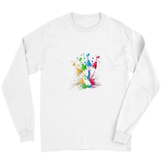 Sport Bowling Skittles Splash Art Bowler Retro Bowling Skittles Long Sleeves