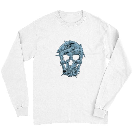 Shark Pet Skull Sharks skull for men women kids boys girls shark Halloween Long Sleeves
