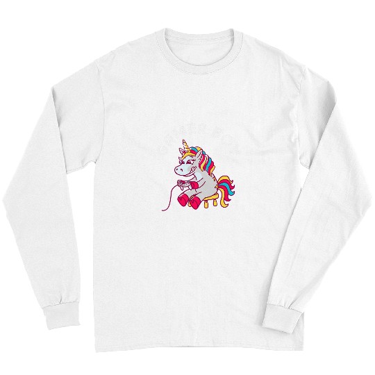 Unicorn Pet Gamer Boy Unicorn Gaming Cute Video Game Long Sleeves