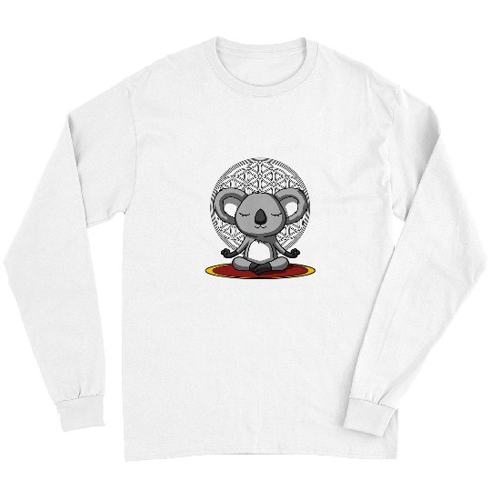 Koala Pet Bear Buddha Zen Yoga Meditation Flower Of Life Long Sleeves