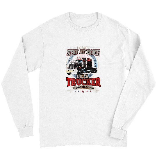 Truck Fun Trucker Gifts Tractor Trailer 18 Wheeler Design On Back 4 Long Sleeves