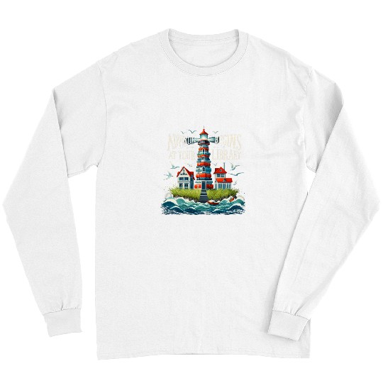 Book Fun Adventure Begins At Your Library Book Lover Camping Long Sleeves