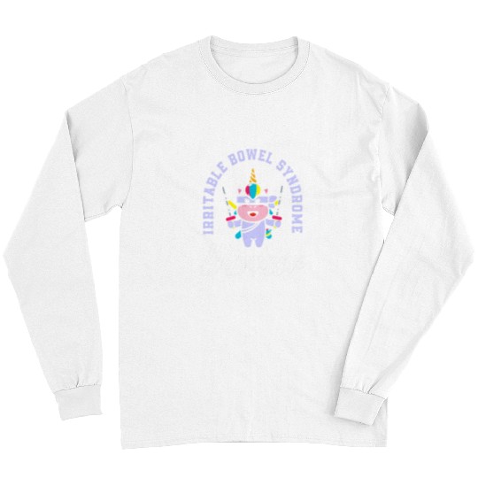 Unicorn Pet Warrior Irritable Bowel Syndromes Awareness Long Sleeves
