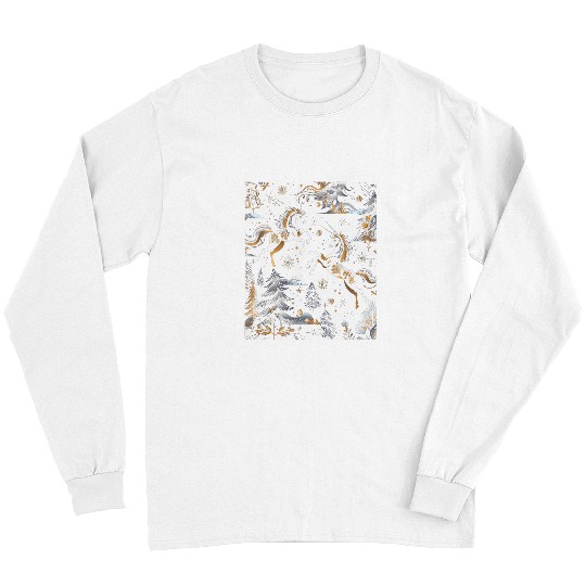 Unicorn Pet Van Gogh Style Winter Solstice Christmas Unicorns 25 Long Sleeves