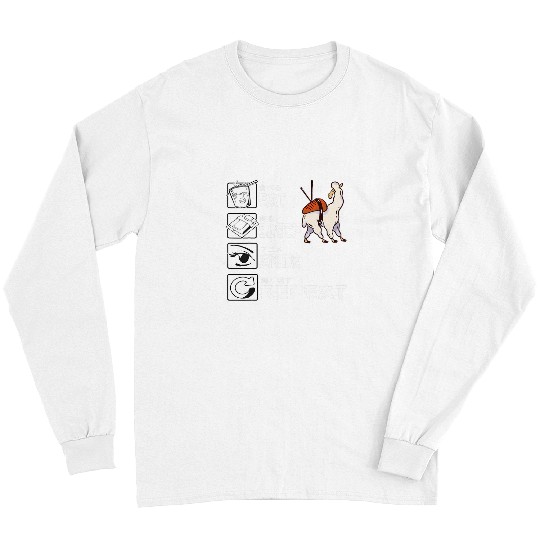Llama Pet Eat Sleep Anime Repeat Llama Alpca Sushi Japanese Kawaii 9 Long Sleeves