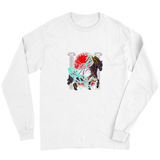 Horse Pet Greek Myths Zeus Ancient Gods Equine Lightning Deity Long Sleeves