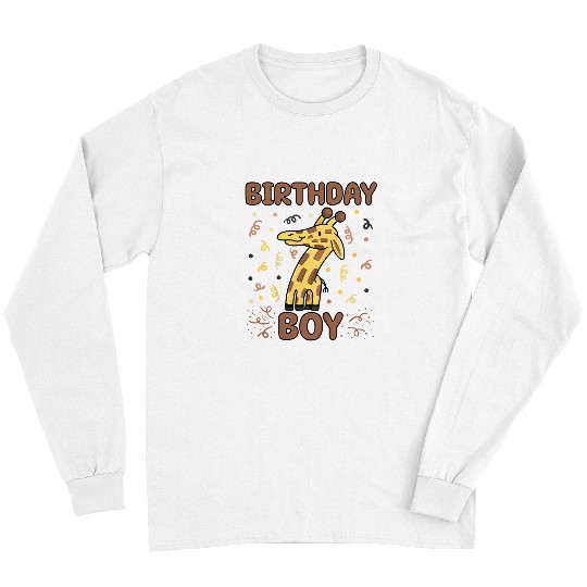Giraffe Pet Kids Birthday Boy th Birthday Party Animal Number Long Sleeves