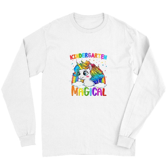 Unicorn Pet Kindergarten Magical Unicorn Rainbow Back To School Girls Long Sleeves