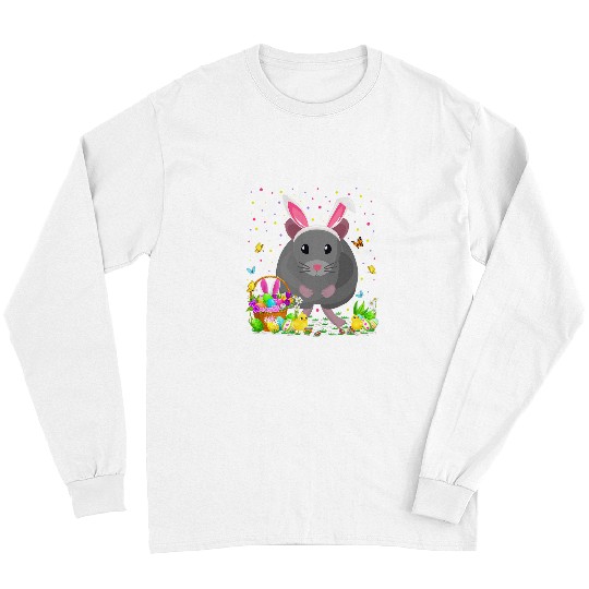 Gerbil Pet Lover Easter Gerbil Bunny Egg Hunting Gerbil Easter Sunday Long Sleeves
