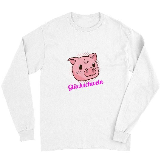 Pig Pet Lucky pig happiness have success success winner piglet Long Sleeves