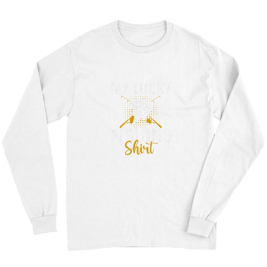Fishing Fun Funny Lucky Fishing Fisherman Bass Fish Women Boy Kids Long Sleeves