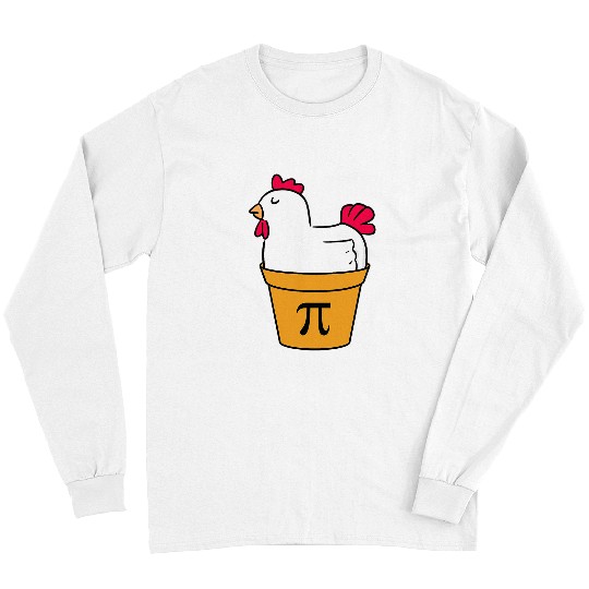 Chicken Pet Funny Math Chicken Pot Pi Chicken Pot Pie 8 Long Sleeves