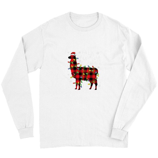 Llama Pet Fa La La Llama Christmas Lights  Llama Lover Long Sleeves