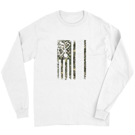 nurses Job VA nurses Camouflage American Flag Patriotic nurses Week Long Sleeves
