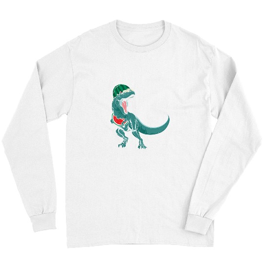 Dinosaur Pet Watermelon Dinosaur One In a Melon T rexs Summer Fruit 2 Long Sleeves