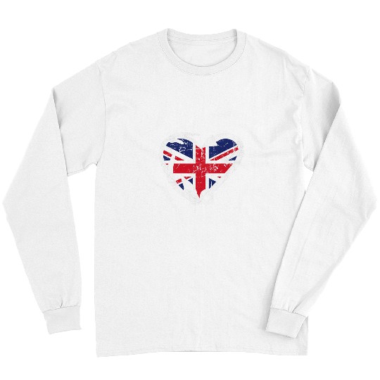 Fishing Fun And Hunting Fish Hook Elk Antler UK Flag Long Sleeves