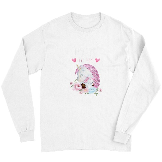 Unicorn Pet Mom To Be Unicorn Baby Shower For Girl Floral Long Sleeves