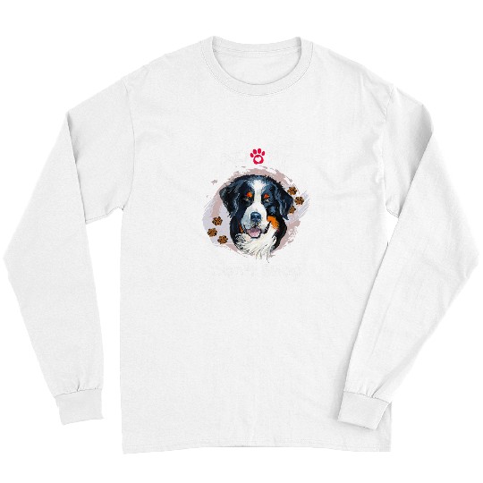 Saint Bernard Pet Cute Saint Bernard Dog Adopt Dont Shop Puppy Paws Art 3 Long Sleeves
