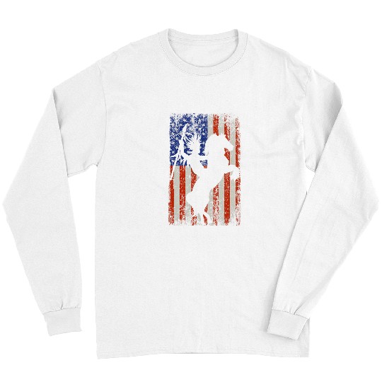 Horse Pet US Flag Indigenous Indian Horse Rider Native American Long Sleeves