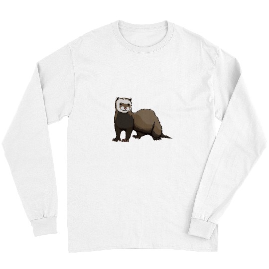 Ferret Pet Cute Ferret Drawing Ferret Art Ferret Long Sleeves