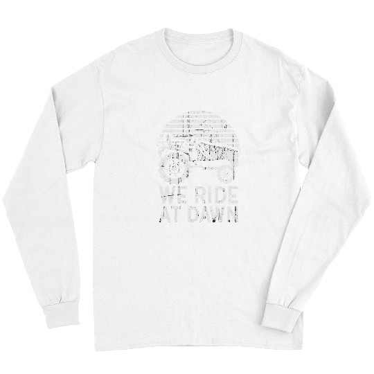 Lawn Mower Fun We Ride At Dawn Dad Lawn Mower Make Laugh Day Yard Work 1 Long Sleeves