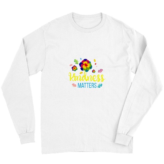 Autism Puzzle Kindness Matters Autism Puzzle Kind Flower Long Sleeves