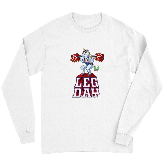 Unicorn Pet Leg Day unicorn Weight Lifting Squat Gym Training Long Sleeves