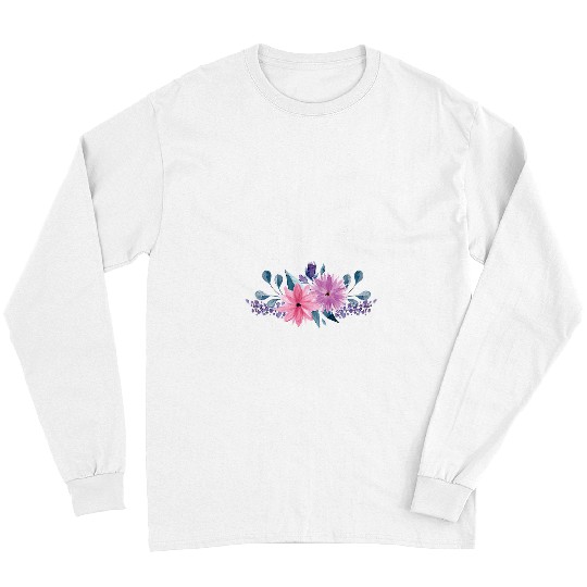 Horse Pet Cowgirl Horse Lover Floral Cute Horseshoe In Flowers 9 Long Sleeves