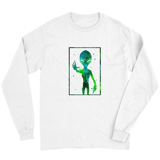 Aliens UFO Cryptidcore Aesthetic Alien Extraterrestrial Cryptid Long Sleeves