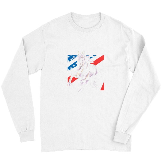 Horse Pet US American Flag Horse Riding Equestrian Sport Horseshoe Long Sleeves
