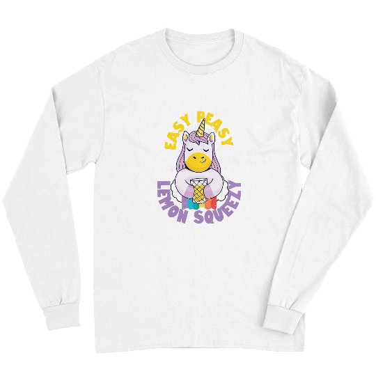 Unicorn Pet Lemonade Stand Lemon Squeezy Entrepreneur Kids Long Sleeves