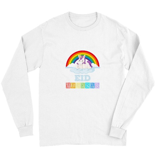 Unicorn Pet Eid Alfitr Mubarak Kareem Unicorn Happy Ramadan Karim Long Sleeves