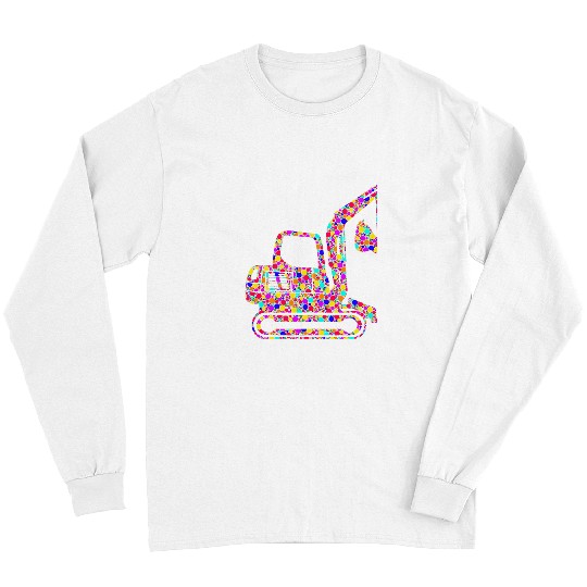 Excavator Fun International Dot Day Colorful Dotted Excavator 1 Long Sleeves
