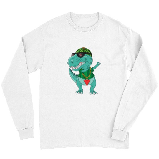 Dinosaur Pet Watermelon Dinosaur Melon TRex Kids Long Sleeves
