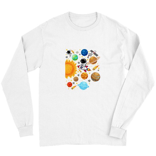 Astronaut Job Solar System Planets Science Space Astronaut Universe Galaxy Long Sleeves