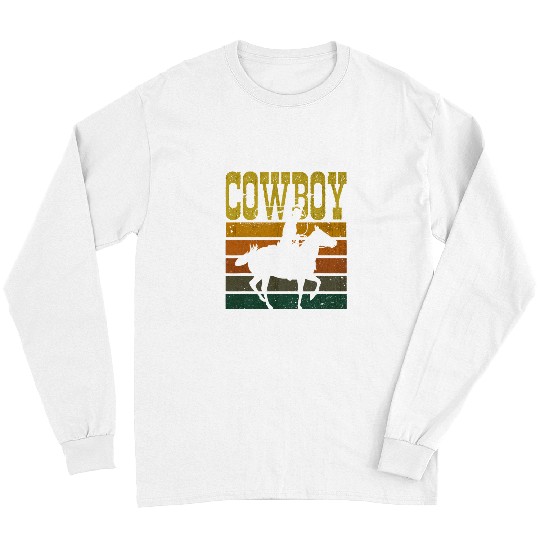 Horse Pet vintages Cowboy Retro Country Ranch Horse Riding Wild West 22 Long Sleeves
