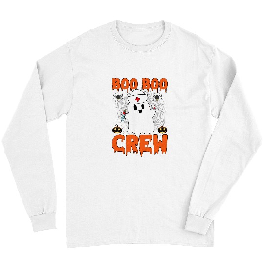 boo boo crew nurses 2ghosts 2halloween nurses doctor Long Sleeves