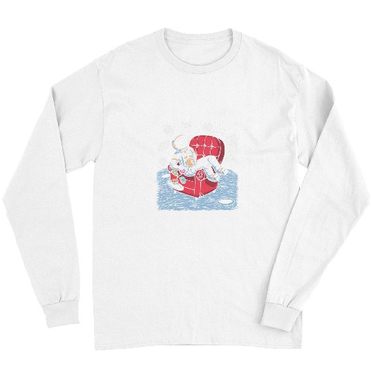 Astronaut Job On Moon Coffee Donuts On Sofa Astrology Long Sleeves