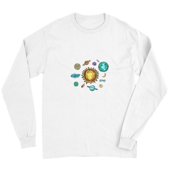 Astronaut Job Space Planet System Asteroid Galaxy Universe Long Sleeves