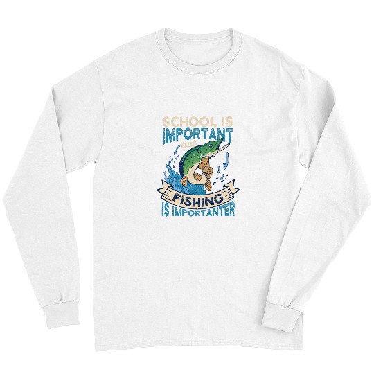 Fishing Fun Kids Fishing Youth Boys Fish Lover Teen Boys Fishing 1 Long Sleeves