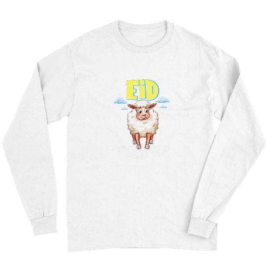 Sheep Pet Eid Mubarak Muslims Mu Baaa Rak Funny Sheep Islamic Ramadan Long Sleeves