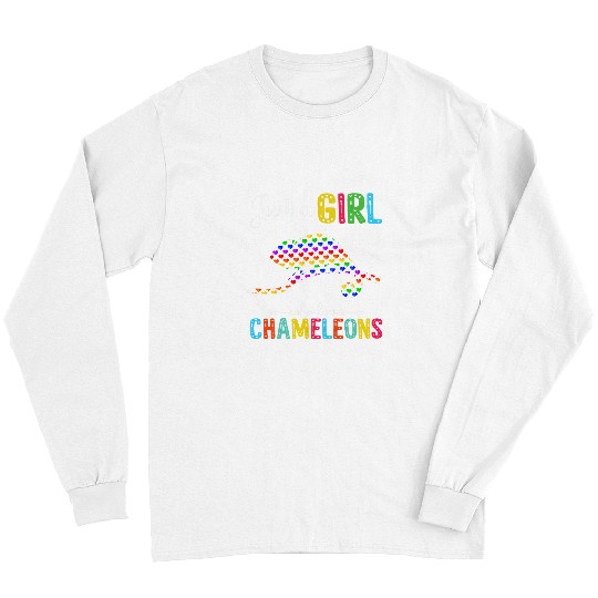 Chameleon Pet Just a Girl Who Loves Chameleons Love Pattern Long Sleeves