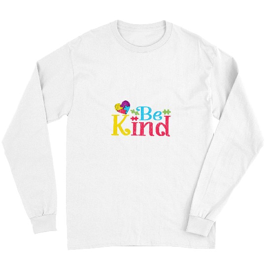 Autism Puzzle Be Kind Autism Awareness Acceptance Love Choose Kindness Long Sleeves