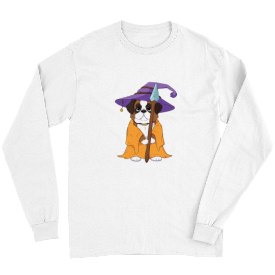 Saint Bernard Pet Wizard Funny Dog Magic Long Sleeves
