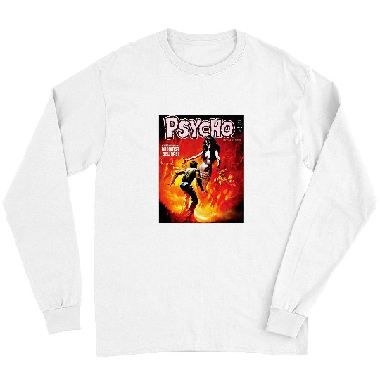 Book Fun Scary Demons Halloween Horror vintages Comic Book Retro Long Sleeves