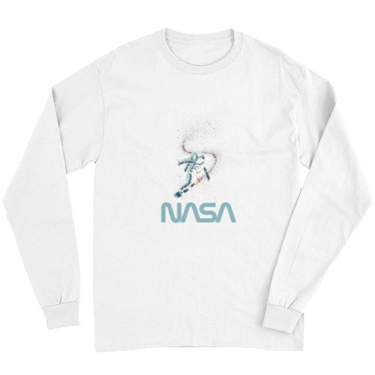 Astronaut Job NASA Astronaut surfing on stars Worm Cool Long Sleeves
