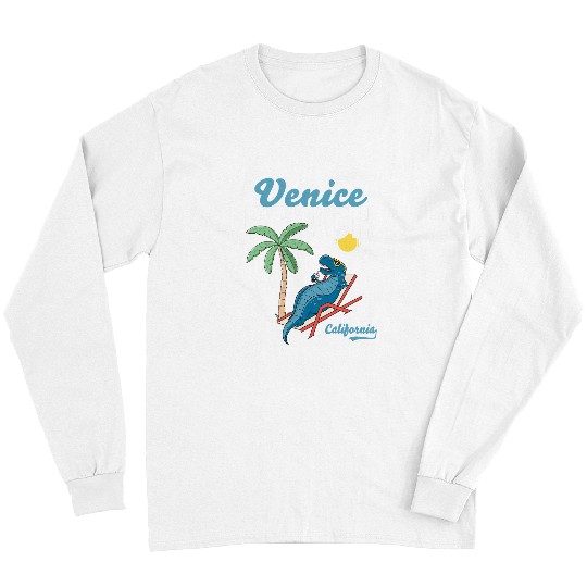 Dinosaur Pet Venice Beach  Dinosaur TRex Family Vacation Long Sleeves