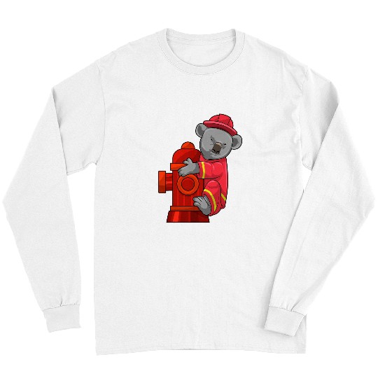 Koala Pet Fireman Firefighter Koala Firefighter Fires hydrant Fires department Long Sleeves